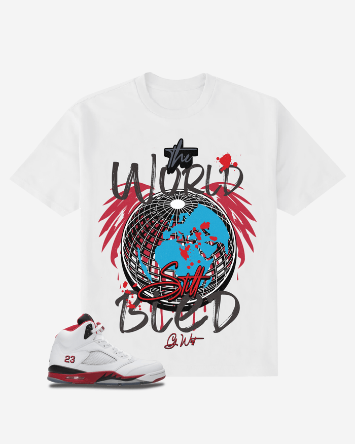 G West The World Still Bled Oversized T-Shirt Mens