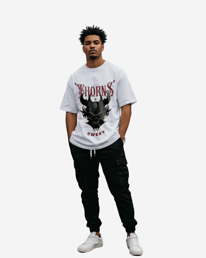 G West Thorns Gothic Men's Oversized T-Shirt