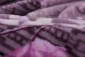 DaDa Bedding Orchid Blossoms Striped Floral Lavender Plush Fleece Flannel Throw Blanket (XY9833)