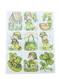 Timeless Charms: Vintage 1980 Single Sticker Sheet - St. Patricks Day Stickers