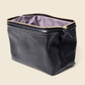 Leather Toiletry Bag - Black