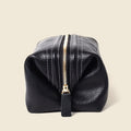 Leather Toiletry Bag - Black