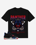 G West Traditional Panther Rose Flower Oversized T-Shirt Mens