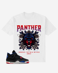 G West Traditional Panther Rose Flower Oversized T-Shirt Mens