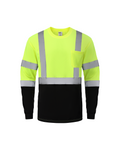 Kiwi High Visibility ANSI/ISEA 107-2020, Type R, Class 3 Two Tone Neon Long Sleeve Safety Shirt [73100]
