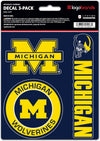 NCAA Official Team Sticker Mats - Set of 3 Stickers