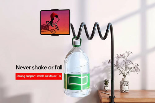 Flexible desk mount phone and tablet holder