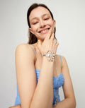 Uno de 50 Bangle bracelet with a striking central eye