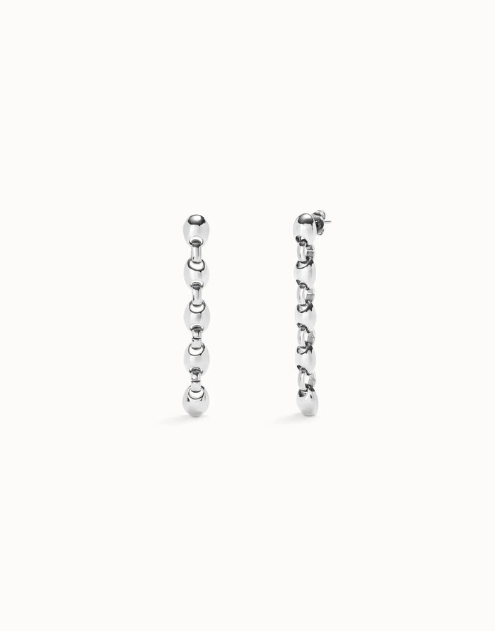 Uno De 50 Drop earrings with bead shaped links Silver