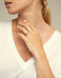 Uno De 50 Ring with small pearl