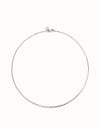 Uno De 50 Short link chain charm necklace Silver