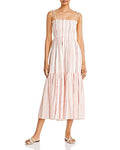 Joie Womens Jailene Striped Smocked Maxi Dress - Pink Multicolor, Size XXS