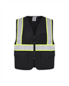 Kiwi High Visibility ANSI/ISEA 107-2020 Reflector Contrast Trimmed Black Safety Vest [70200]