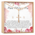 Valentine's Day Cross Earring and Necklace  Jewelry Set