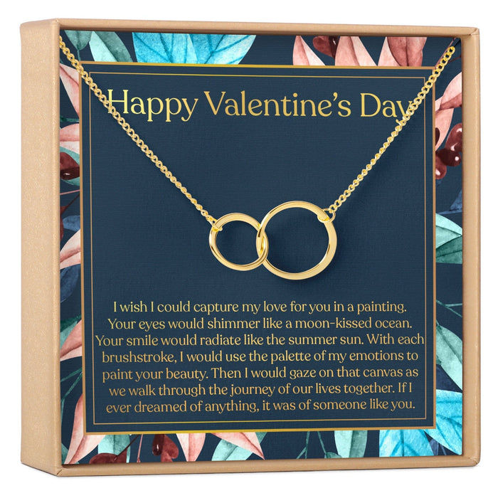 Valentine's Day Double Circles Necklace