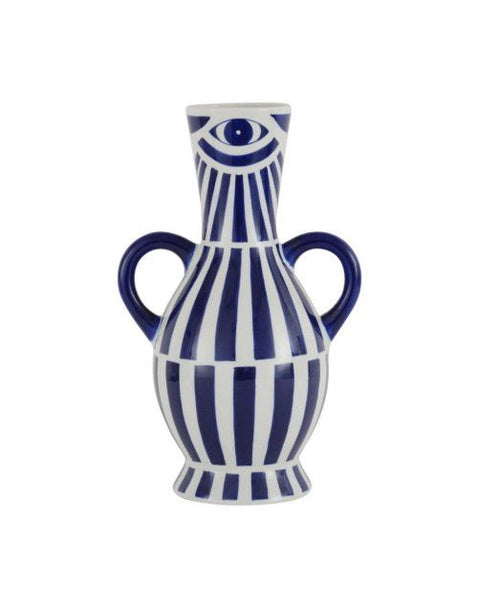 Fancy Home White & Blue Vase