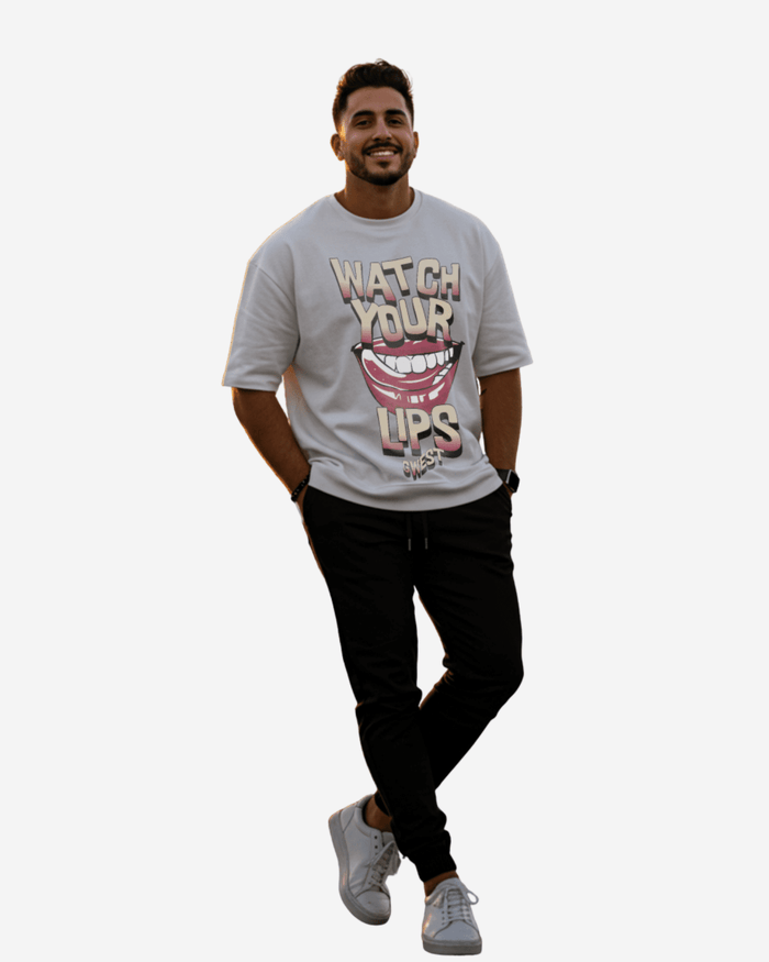 G West Watch Your Lips Oversized T-Shirt Mens