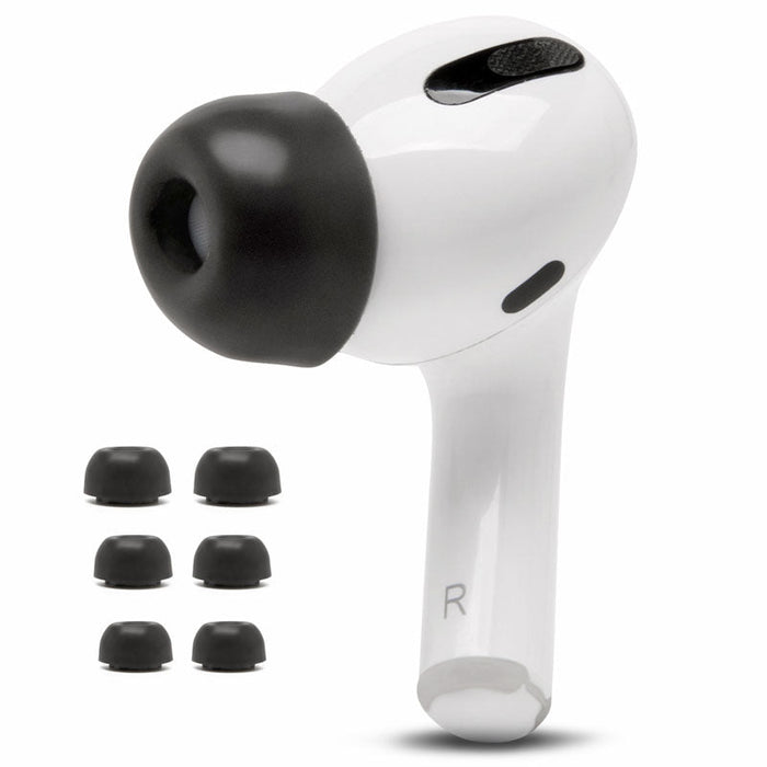 WC TipZ - Memory Foam Ear Tips for Airpods Pro & Airpods Pro 2 Pitch Black
