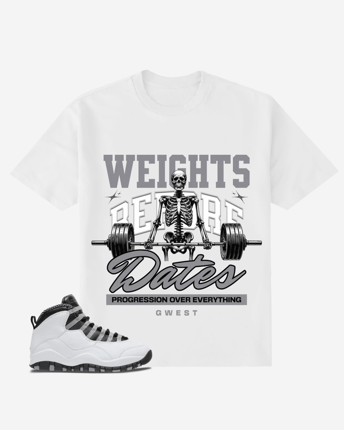 G West Weights Before Dates Oversized T-Shirt Mens