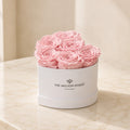 Baby Heart White Box | Light Pink Roses