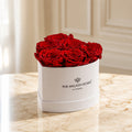 Baby Heart White Box | Red Roses