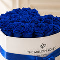 Heart White Box | Royal Blue Roses