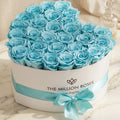Heart White Box | Turquoise Roses