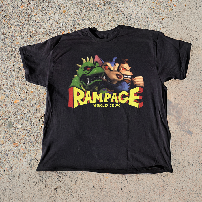 Rampage World Tour' (1997) Black Vintage Washed Tee