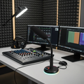 Desktop Condenser Microphone with RGB Light – Plug & Play Computer Mic with 1.5m