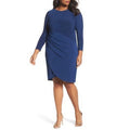 Adrianna Papell Womens Plus Asymmetrical Ruched Cocktail Dress, Size 22W