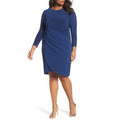 Adrianna Papell Womens Plus Asymmetrical Ruched Cocktail Dress, Size 22W