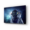 Astronaut Helmet Starfield Portrait Glass Wall Art