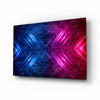 Neon Arrows on Brick Wall Glass Wall Art