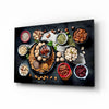 Flat Lay Mixed Nuts Bowls on Slate Glass Wall Art
