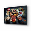 Assorted Nuts and Pistachios Dark Table Glass Wall Art