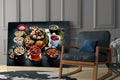 Assorted Nuts and Pistachios Dark Table Glass Wall Art