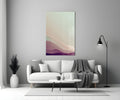Line Art Waves Pastel Dunes Glass Wall Art
