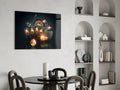 Roulette Wheel Chips And Four Aces Glass Wall Art