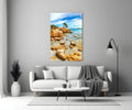 Beach View Glass Wall Art