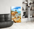 Beach View Glass Wall Art