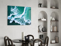 Emerald Ocean Waves Aerial Glass Wall Art