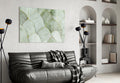 Sage Eucalyptus Leaf Layers Glass Wall Art