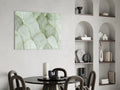 Sage Eucalyptus Leaf Layers Glass Wall Art