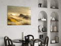 Golden Mist Rolling Hills Dawn Glass Wall Art