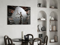 Law Book Tunnel Lady Justice Statue Glass Wall Art