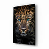 Turquoise Eyed Leopard Glass Wall Art