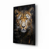 Gold Splatter Leopard Glass Wall Art