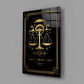 Libra Zodiac Sign Glass Wall Art