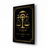 Libra Zodiac Sign Glass Wall Art
