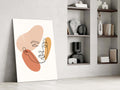 Abstract Face Organic Shapes Glass Wall Art